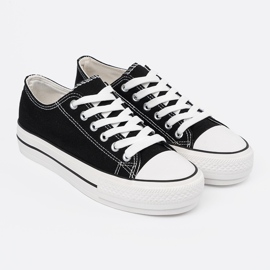 Shelvt Dámské černé tenisky černý 1