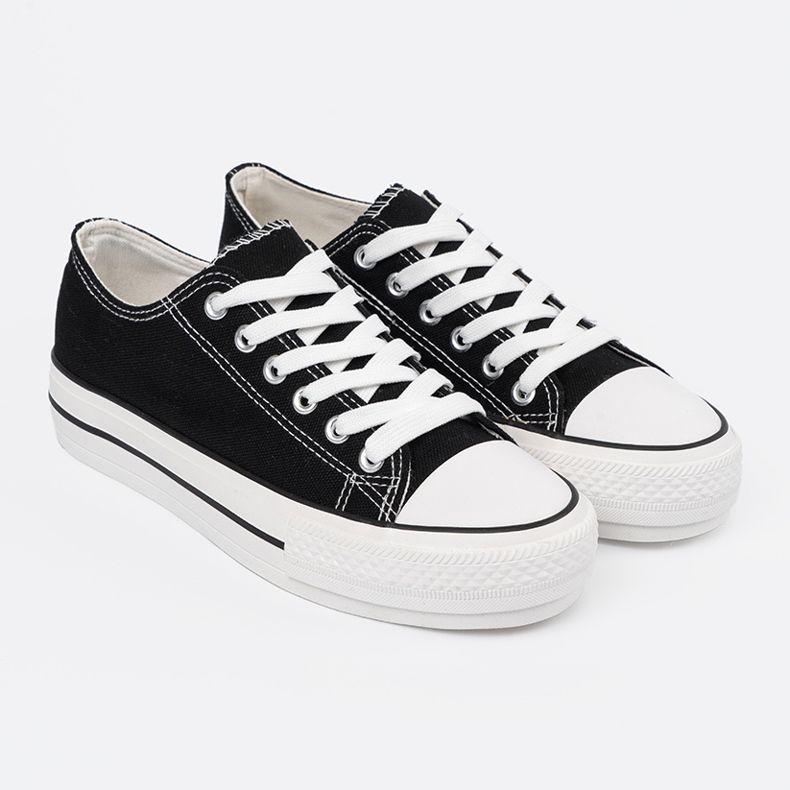 Shelvt Dámské černé tenisky černá 1