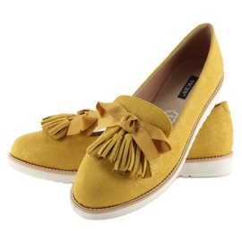Dámské mokasíny s třásněmi žluté 7214 Yellow žluť 2