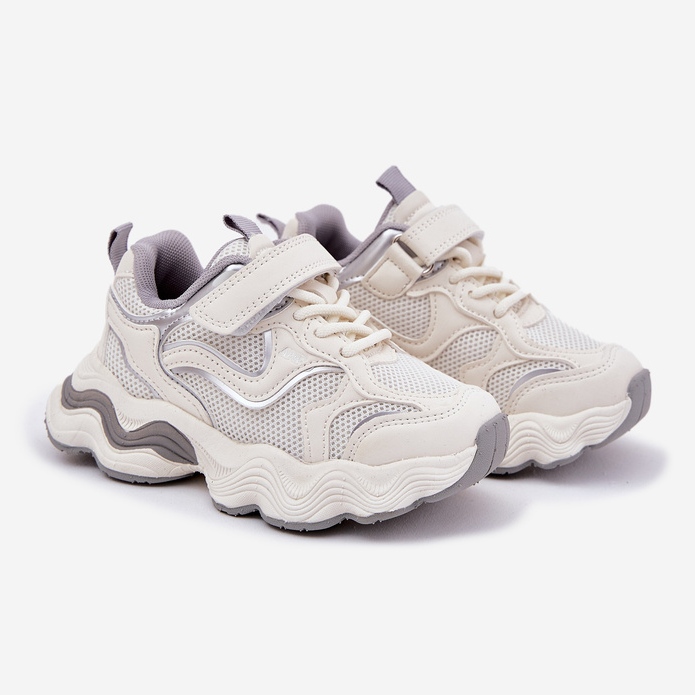 Inna Dětské tenisky na silné bílé podrážce bílý 1 Inna Dětské tenisky na silné bílé podrážce bílý 1