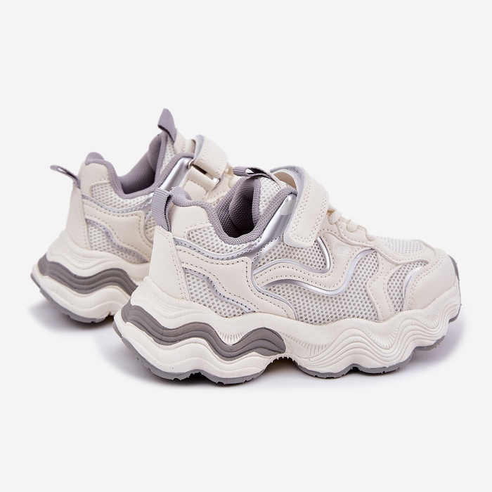 Inna Dětské tenisky na silné bílé podrážce bílý 2 Inna Dětské tenisky na silné bílé podrážce bílý 2