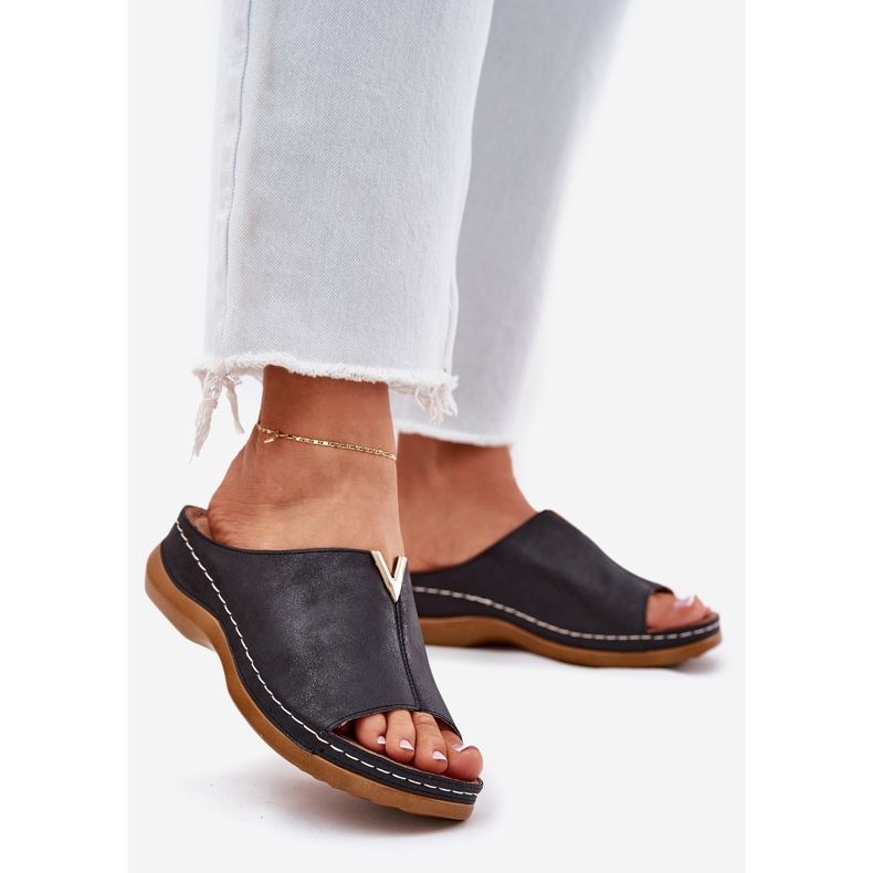 EVento Pohodlné ženské klíny Černé klíny černá 1