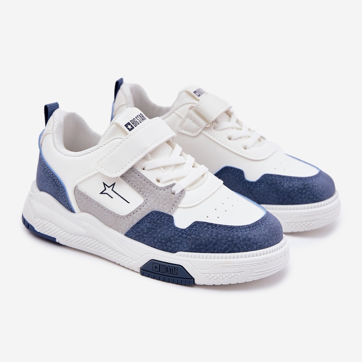 Big Star Lehké dětské tenisky Velká hvězda RR374053 Bílá a modrá bílý 1