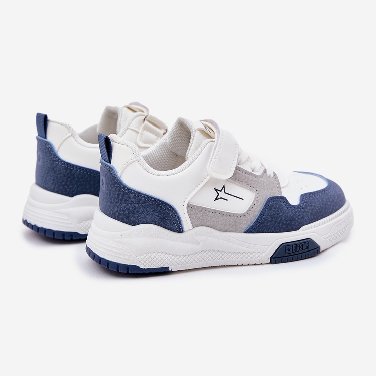 Big Star Lehké dětské tenisky Velká hvězda RR374053 Bílá a modrá bílý 2