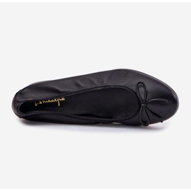 Dámské kožené baleríny Maciejka P6800-01 Black s lukem černý 2
