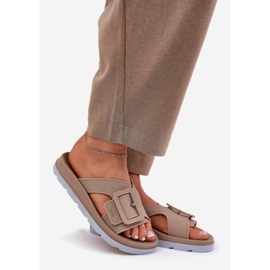 Voňavé ženské žabky s ozdobnou sponou Zaxy RR285076 BEIGE béžový 1