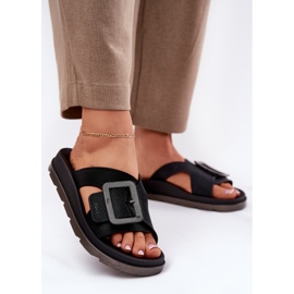 Voňavé ženské žabky s dekorativní sponou Zaxy RR285078 Black černý 2