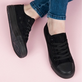 Seastar Semišové šněrovací tenisky černý 1