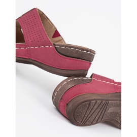 Shelvt Pantofle červených žen na platformě červené 1