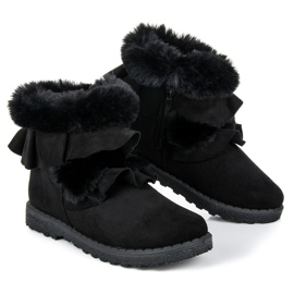 Seastar Černé kozačky s volánem černý 1