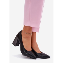 EVento Kožené lodičky na vysokém podpatku černé černá 1 EVento Kožené lodičky na vysokém podpatku černé černá 1