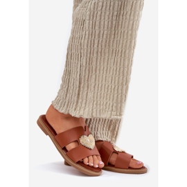 EVento Flip Flip Flip Flip Flip Flip Flip Flip Flip Flops se zlatým dekorací hnědý 1 EVento Flip Flip Flip Flip Flip Flip Flip Flip Flip Flops se zlatým dekorací hnědý 1