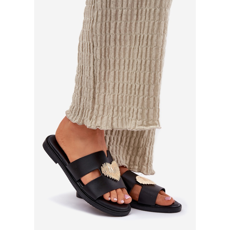 EVento Flops Flip Flip Flip Flip Flip Flip Flip Flip Flip Flops se zlatou dekorací černá 1