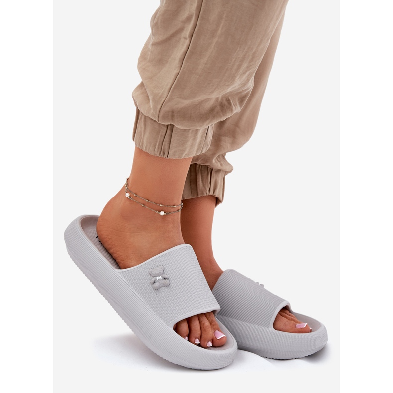 Dámské pěnové žabky na plošině s Vinceza Teddy Bear 75210 Grey šedá 1 Dámské pěnové žabky na plošině s Vinceza Teddy Bear 75210 Grey šedá 1