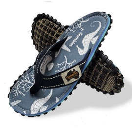 Japonský gumbies Islander Flip-Flops Unisex Seahorse Gu-FFISL152 modrý 1