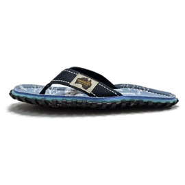 Japonský gumbies Islander Flip-Flops Unisex Seahorse Gu-FFISL152 modrý 3