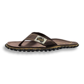 Japonské gumbies Islander Flip-Flops Unisex Aboriginal Gu-FFISL095 hnědý 2