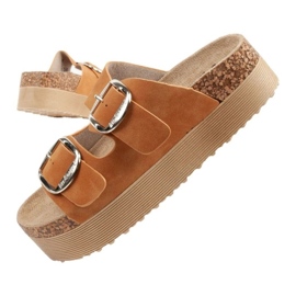 Lee Cooper LCW-25-35-3494l žabky hnědý 1