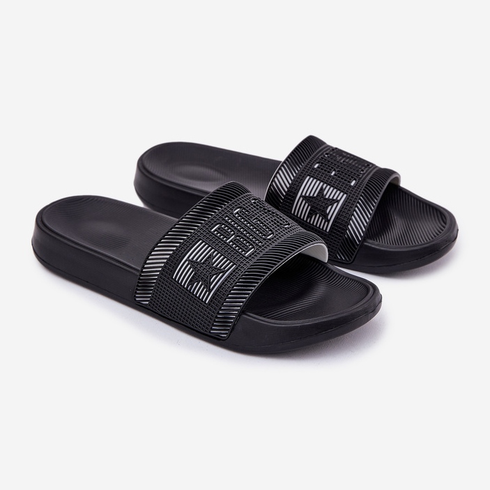 Big Star Pánské velké hvězdy RR174A053 Černé pantofle černá 1