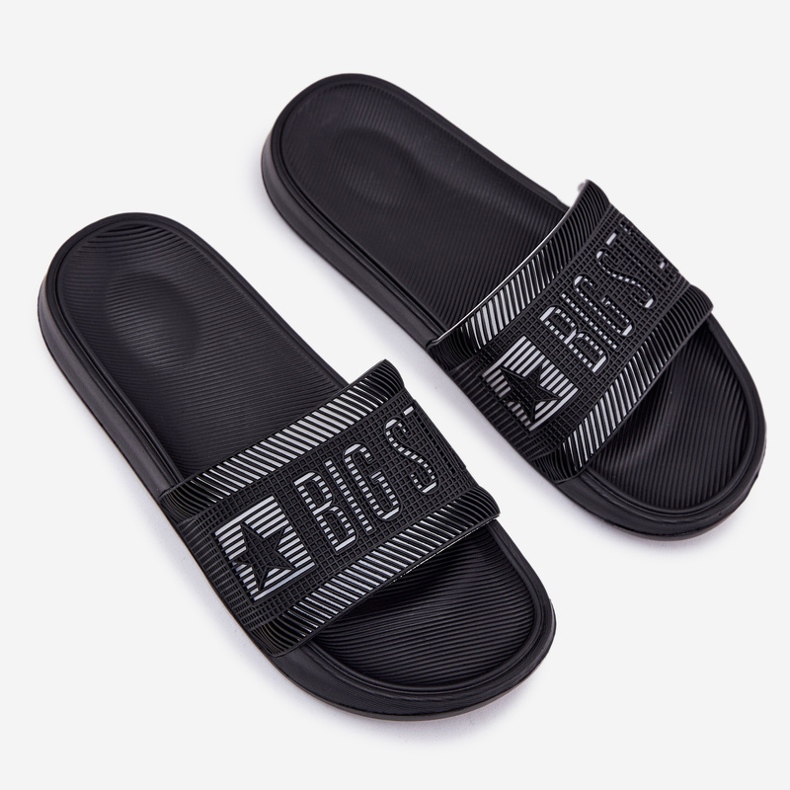 Big Star Pánské velké hvězdy RR174A053 Černé pantofle černá 2