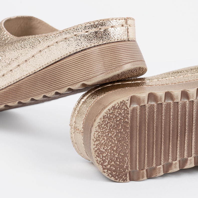 Goodin Dámské zlaté žabky na platformě zlatý 2