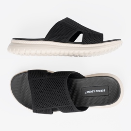 Dámské černé pantofle na platformě Sergio Leone černý 2