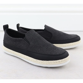 Nowacki Pánské boty espadrilles sklouzly v černé 0017-t černý 1