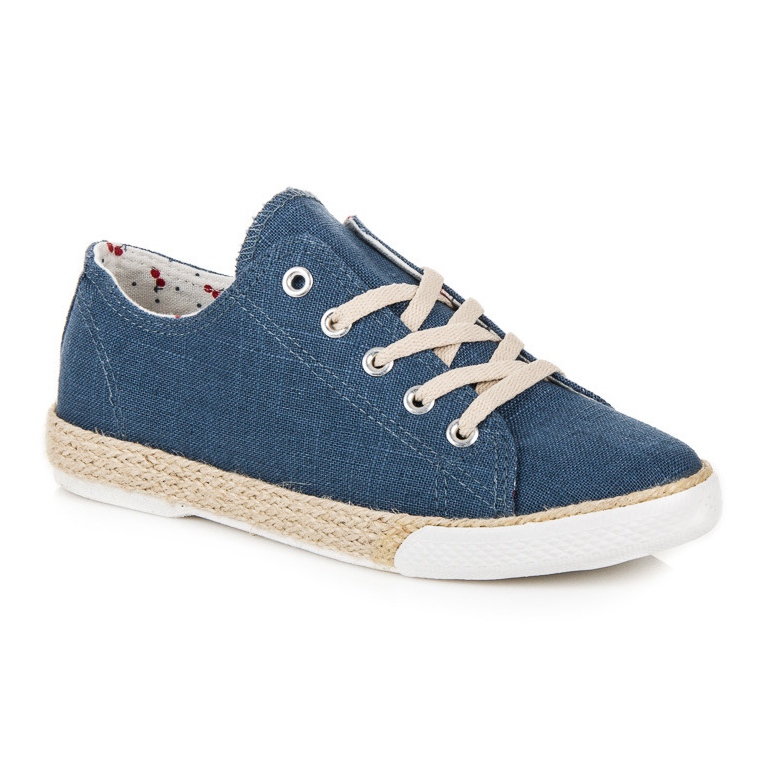 Kylie Šněrovací espadrilky modrý 1