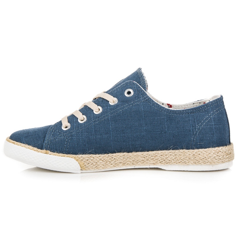 Kylie Šněrovací espadrilky modrý 2