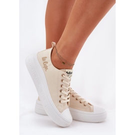 Dámské tenisky na platformě Lee Cooper LCW-24-44-2464L Beige béžový 3