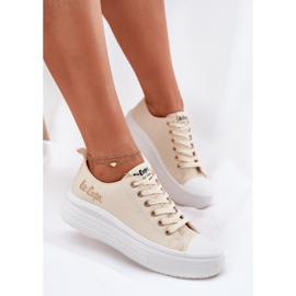 Dámské tenisky na platformě Lee Cooper LCW-24-44-2464L Beige béžový 7