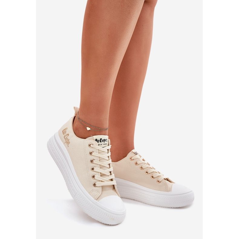 Dámské tenisky na platformě Lee Cooper LCW-24-44-2464L Beige béžový 1 Dámské tenisky na platformě Lee Cooper LCW-24-44-2464L Beige béžový 1