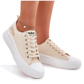 Dámské tenisky na platformě Lee Cooper LCW-24-44-2464L Beige béžový 9