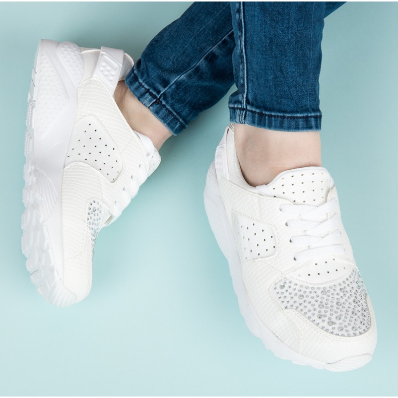 Kylie Sportovní boty s krystaly bílý 1