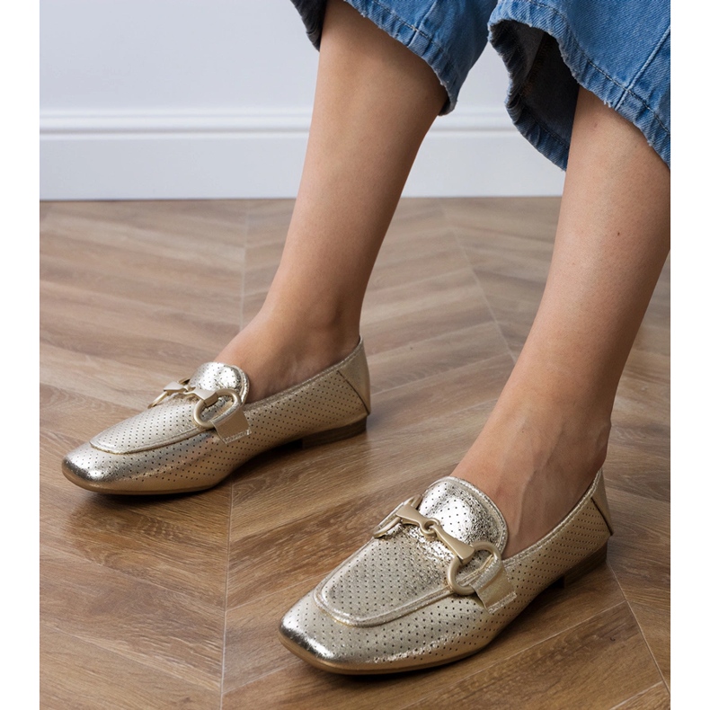 Zlaté baleríny Elegantní ženy s ozdobou zlatý 2