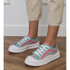 Šedé ženské tenisky na platformě šedá 1 Šedé ženské tenisky na platformě šedá 1