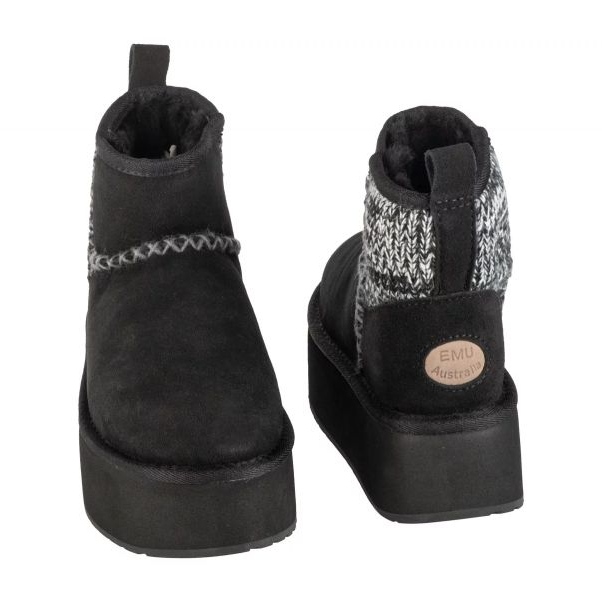 Emu Australia Stinger Knity Flatform W13143-Blak boty černý 2