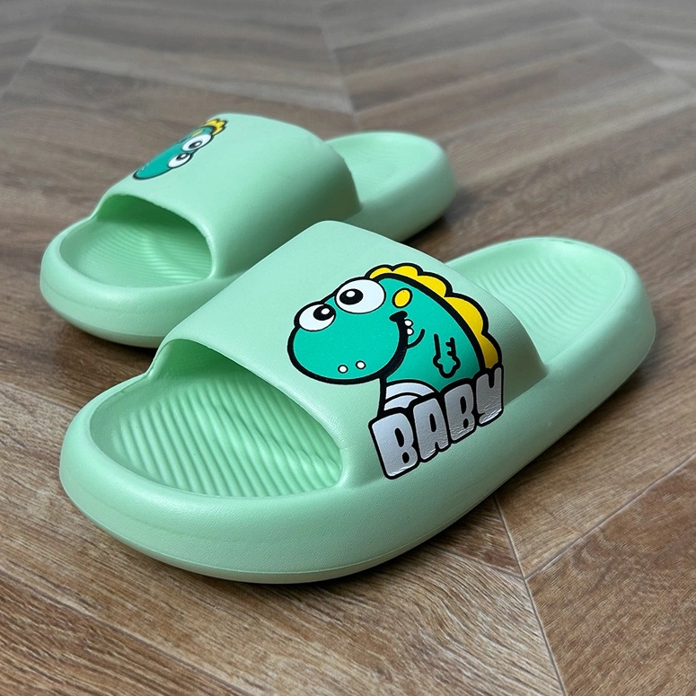 Zelené dětské žabky s tiskem zelený 2
