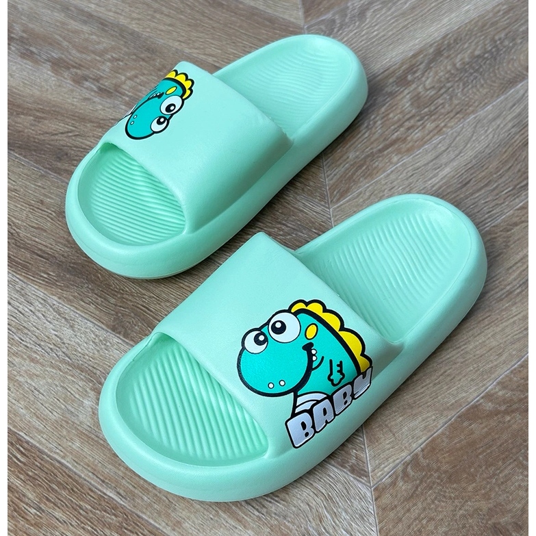 Zelené dětské žabky s tiskem zelený 1