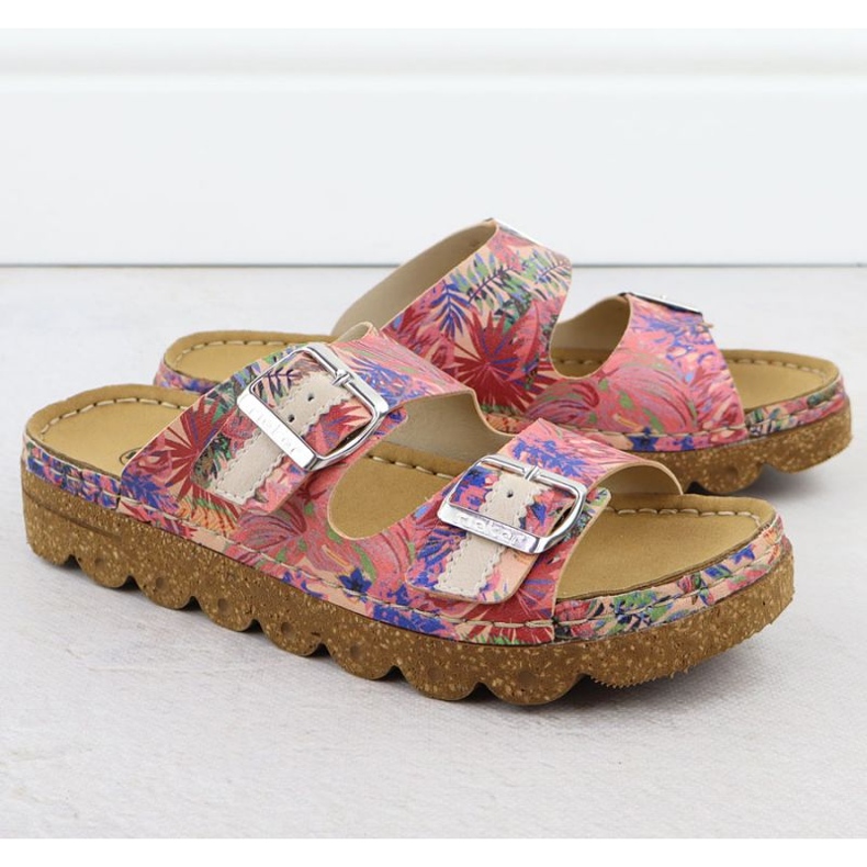 Rieker V8751-90 Dámské pantofle růžové růžový 1 Rieker V8751-90 Dámské pantofle růžové růžový 1