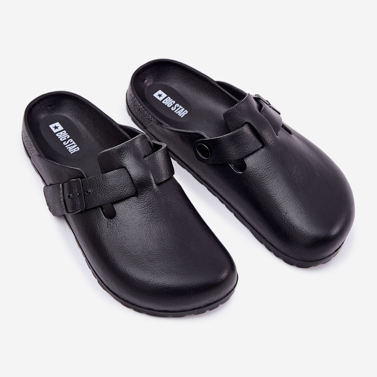 Big Star Pánské ucpávky pěny flip -flops s velkou hvězdou RR174A022 černá spona černý 1