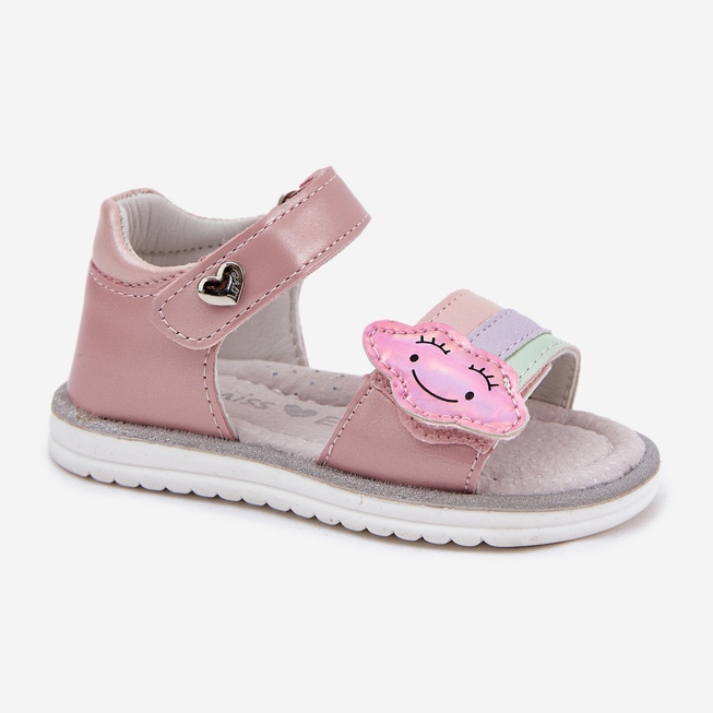 EVento Dětské sandály připevněné růžovým suchým zipem 2