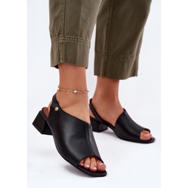 Dámské kožené sandály na Maciejka 06975-01 Black černá 2 Dámské kožené sandály na Maciejka 06975-01 Black černá 2