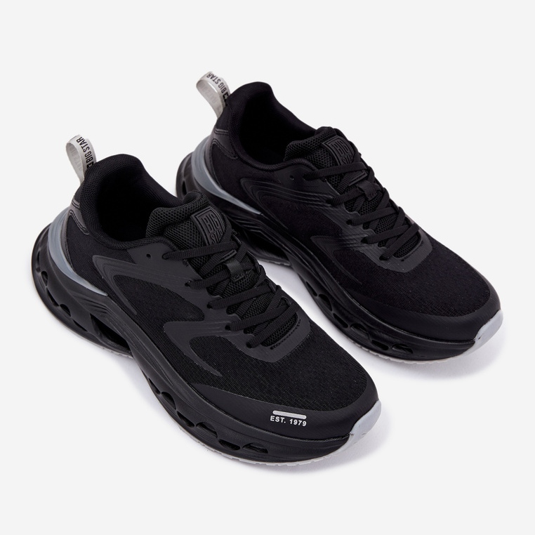 Big Star Pánské sportovní boty na velké hvězdě RR174022 Hi-Polish Platform Black System černý 2