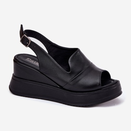 ARTIKER Dámské kožené sandály pro Anchor Artker 52C0484 Black černá 4