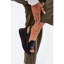 ARTIKER Dámské kožené sandály pro Anchor Artker 52C0484 Black černá 5