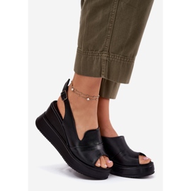 ARTIKER Dámské kožené sandály pro Anchor Artker 52C0484 Black černá 1