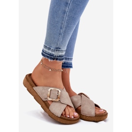 Dámské žabky s inblu ED000025 BEIGE béžový 1