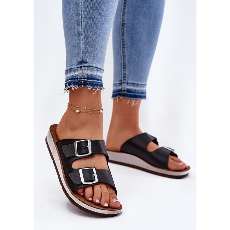 Dámské žabky s inblu CP000042 Černé svorky černá 2