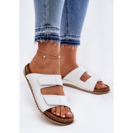 Dámské kožené pantofle inblu aa0005gu bílé bílý 2 Dámské kožené pantofle inblu aa0005gu bílé bílý 2